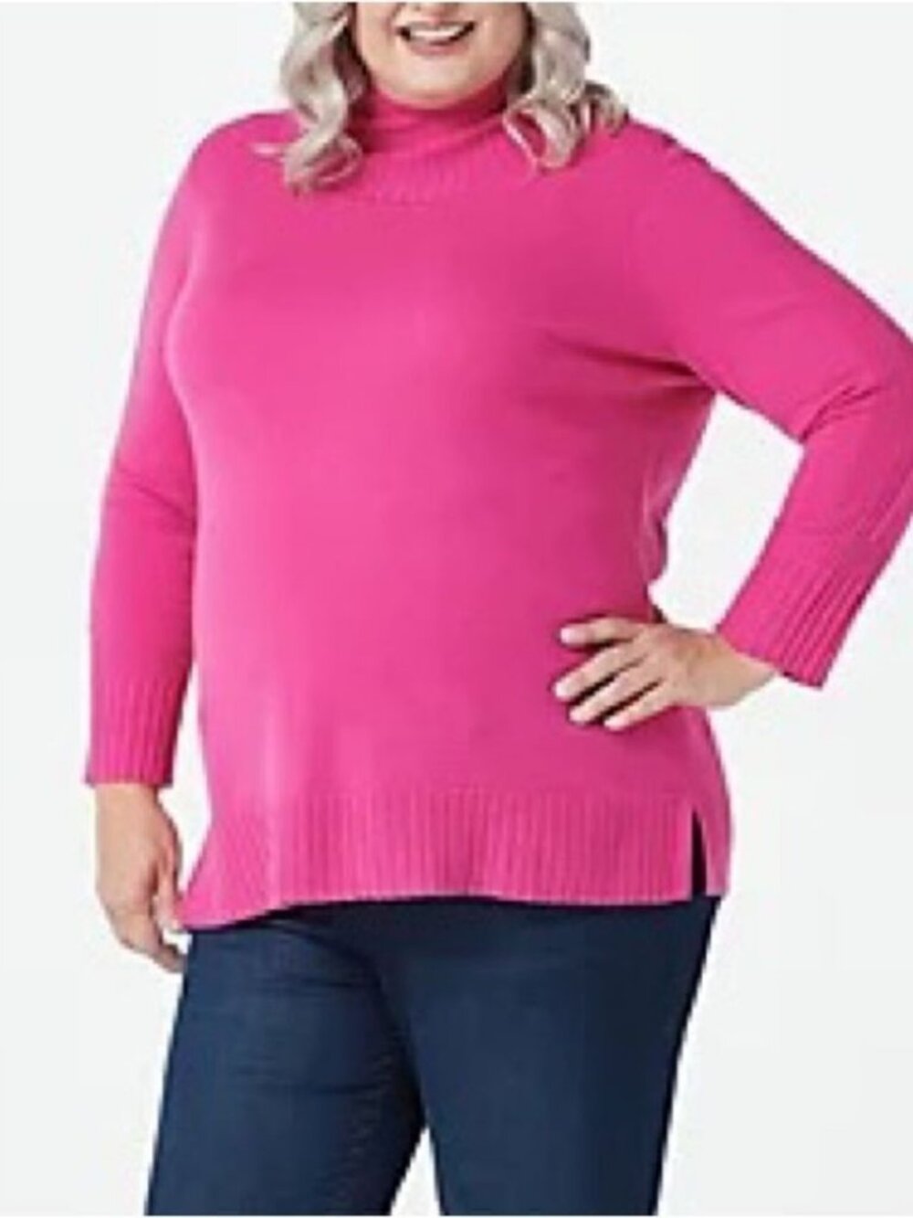 Isaac Mizrahi Live! 2-Ply Cashmere Turtleneck Sweater